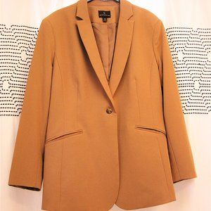 Worthington Women lining Blazer mid-brown single-breasted two front pockets XXL